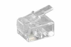 Microconnect KON501-10R connecteur de fils RJ-11 6P4C Transparent 