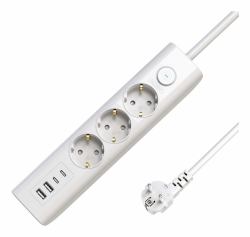 Microconnect MC-GRU00315WS-USB multiprise 1,5 m 3 sortie[s] CA Intérieure Blanc 