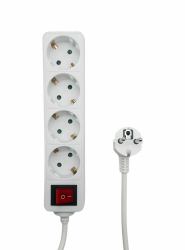 Microconnect MC-GRU0045WS multiprise 5 m 4 sortie[s] CA Intérieure Blanc 