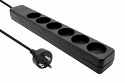 Microconnect MC-GRU0607DKB multiprise 7 m 6 sortie[s] CA Noir 