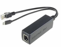 Microconnect MC-POESPLITTER séparateur voix-données Connexion Ethernet, supportant l'alimentation via ce port [PoE] Noir 