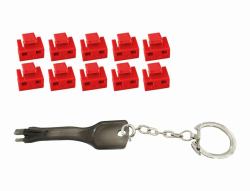 Microconnect MC-RJ45PORTBLOCK-R bloqueur de port RJ-45 Rouge 10 pièce[s] 