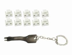Microconnect MC-RJ45PORTBLOCK-W bloqueur de port RJ-45 Blanc 10 pièce[s] 