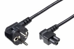 Microconnect PE010830A câble électrique Noir 3 m Coupleur C5 CEE7/7 