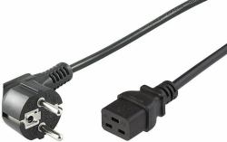 Microconnect PE0771905 câble électrique Noir 5 m Prise d'alimentation type E+F Coupleur C19 