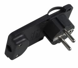 Microconnect PESCHPLUG-B adaptateur prise d'alimentation Type F Noir 
