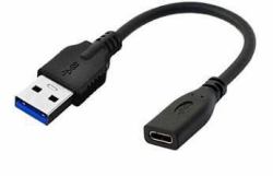 Microconnect USB3.0ACF02 câble USB USB 3.2 Gen 1 [3.1 Gen 1] 0,2 m USB A USB C Noir 