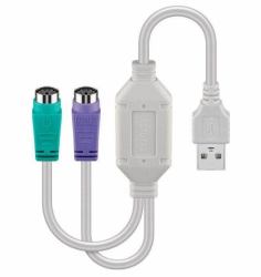 Microconnect USBA2XPS2 câble PS/2 0,3 m Blanc 