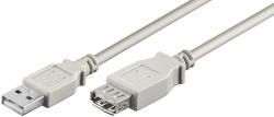 Microconnect USBAAF1 câble USB USB 2.0 1 m USB A Gris 