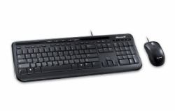 Microsoft Wired Desktop 600 clavier Souris incluse Universel USB QWERTY Anglais britannique Noir  - Version UK