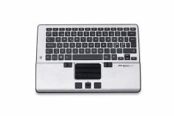Mousetrapper Alpha - Nordic clavier Souris incluse Bureau USB + Bluetooth QWERTY Nordique Noir, Argent  - version étrangère
