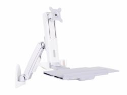 Multibrackets 4351 support et équerre de station de travail/PC tout en un 11,5 kg Blanc 38,1 cm [15"] 68,6 cm [27"] 