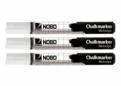Nobo Marqueurs craies coloris blanc [3] 