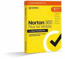 Norton 360 Plus for Mobile - 1 User / 1 Device / 12 Months Sécurité antivirus Commercial 1 licence[s] 1 année[s] 