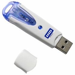 HID Identity OMNIKEY 6121 lecteur de cartes à puce Bleu, Gris USB 2.0 