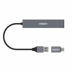 Origin Storage OS-HUB-USB3 station d'accueil Avec fil USB 3.2 Gen 1 [3.1 Gen 1] Type-A + Type-C Gris 