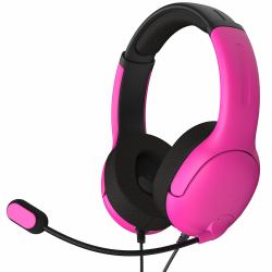 PDP Nebula Casque Avec fil Arceau Gaming Noir, Rose 