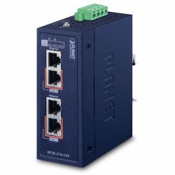 PLANET IPOE-270-12V commutateur réseau Connexion Ethernet, supportant l'alimentation via ce port [PoE] Bleu 