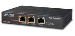 PLANET POE-E202 prolongateur réseau Émetteur et récepteur réseau Noir 10, 100, 1000 Mbit/s 