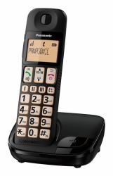 Panasonic KX-TGE110EB téléphone Téléphone DECT Identification de l'appelant Noir  - Version UK