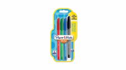 Papermate InkJoy 100ST Noir, Bleu, Vert, Rouge Stylo à bille Moyen 4 pièce[s] 