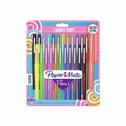 Papermate Flair Candy Pop Moyen Stylos à encre gel avec bouchon Multicolore 24 pièce[s] 