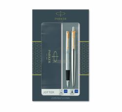 Parker 2093257 Ensemble de stylos Noir, Chrome, Or 2 pièce[s] 