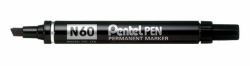 Pentel N 60 marqueur indélébile Pointe biseautée Noir 12 pièce[s] 