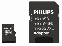 Philips FM08MP45B/00 mémoire flash 8 Go MicroSDHC UHS-I Classe 10 