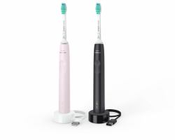 Philips Sonicare 3100 series 3100 series HX3675/15 2x Brosses à dents électriques - Noire/Rose 