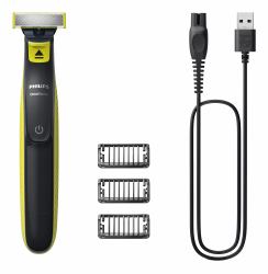 Philips Norelco OneBlade QP2724/10 rasoir pour homme Rasoir à grille Tondeuse Gris, Citron vert 