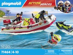Playmobil Bateau de pompier et scooter des mers 