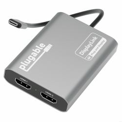 Plugable Technologies USBC-6950M adaptateur graphique USB 3840 x 2160 pixels Argent 
