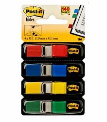 3M 7000144923 intercalaire Bleu, Vert, Rouge, Jaune 140 pièce[s] 