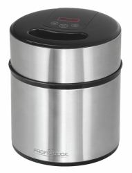 ProfiCook 501140 sorbetière 1,8 L 12 W Noir, Acier inoxydable 