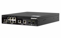 QNAP QSW-M2106PR-2S2T commutateur réseau Géré L2 10G Ethernet [100/1000/10000] Connexion Ethernet, supportant l'alimentation via ce port [PoE] 1U Noir 
