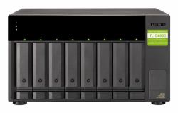 QNAP TL-D800C Boîtier de disques de stockage Boîtier disque dur/SSD Noir, Gris 2.5/3.5" 