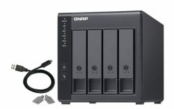 QNAP TR-004 Boîtier de disques de stockage Boîtier disque dur/SSD Noir 2.5/3.5" 