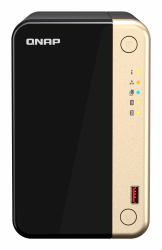QNAP TS-264 NAS Tower Intel® Celeron® N5095 8 Go 0 To QNAP QTS Noir, Or 