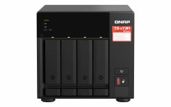 QNAP TS-473A NAS Tower Ryzen Embedded V1500B 8 Go DDR4 0 To QNAP Turbo System Noir 