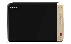 QNAP TS-664 NAS Tower Intel® Celeron® N5095 8 Go DDR4 0 To QNAP QTS Noir, Bronze 