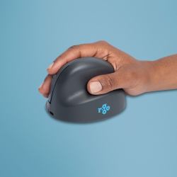 R-Go Tools Souris verticale R-Go HE Basic, ergonomique, droiter, moyen [longueur de la main 165-185 mm], bluetooth, gris 