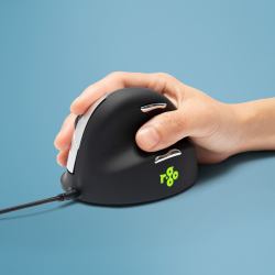 R-Go Tools Souris Ergonomique R-Go HE Break avec logiciel de pause, droiter, grand [longueur de la main > 185 mm], filaire, noir 