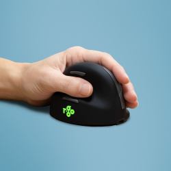 R-Go Tools Souris Ergonomique R-Go HE Break avec logiciel de pause, gaucher, moyen [longueur main 165-185 mm], bluetooth, noir 