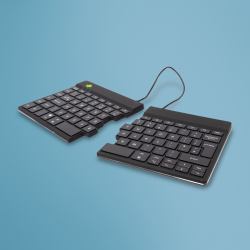 R-Go Tools Clavier ergonomique R-Go Split Break avec logiciel de pause, clavier ergonomique divisé, QWERTY [UK], bluetooth, noir  - Version UK