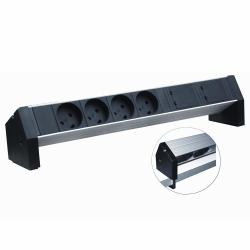Retex 24155804 unité de distribution d'énergie 4 sortie[s] CA Aluminium, Noir 