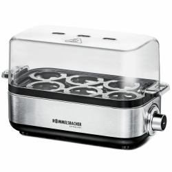 Rommelsbacher ER 600 cuiseur d'oeufs 6 œufs 400 W Acier inoxydable, Transparent 