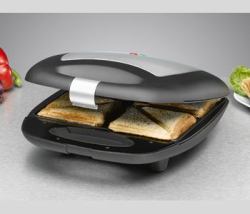 Rommelsbacher ST 1410 gaufrier et appareil à croque-monsieur 1400 W Noir, Argent 
