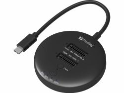 Sandberg 136-72 Station d'accueil de disques de stockage USB 3.2 Gen 2 [3.1 Gen 1] Type-C Noir 