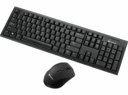 Sandberg 631-23 clavier Souris incluse maison/bureau RF sans fil QWERTY Anglais Noir  - version étrangère